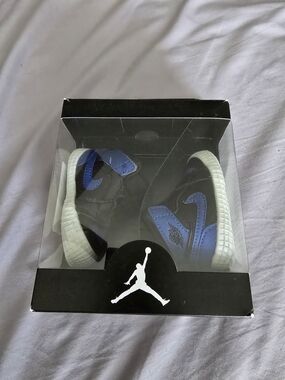 Jordan Black and Royal Blue Baby Walker Sneakers